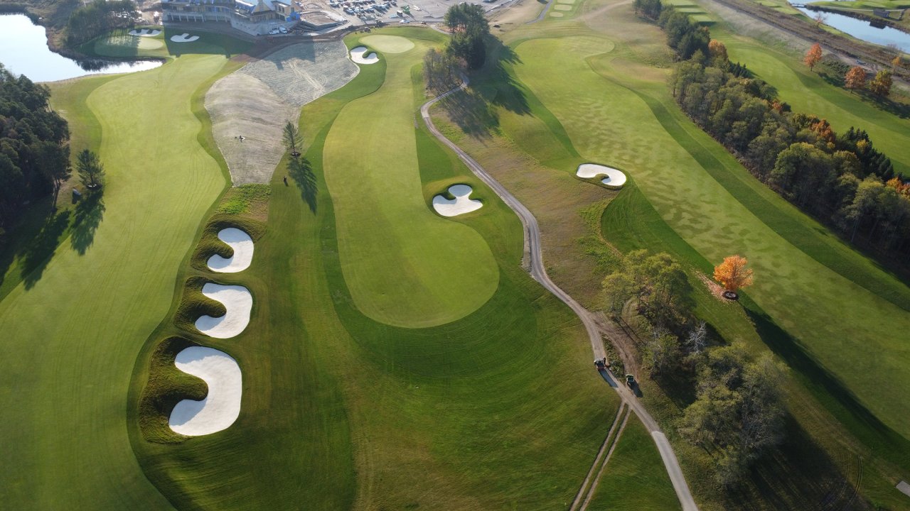 Bird view of beautiful course.