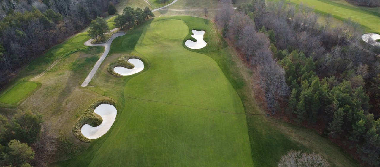 Bird view of beautiful course.