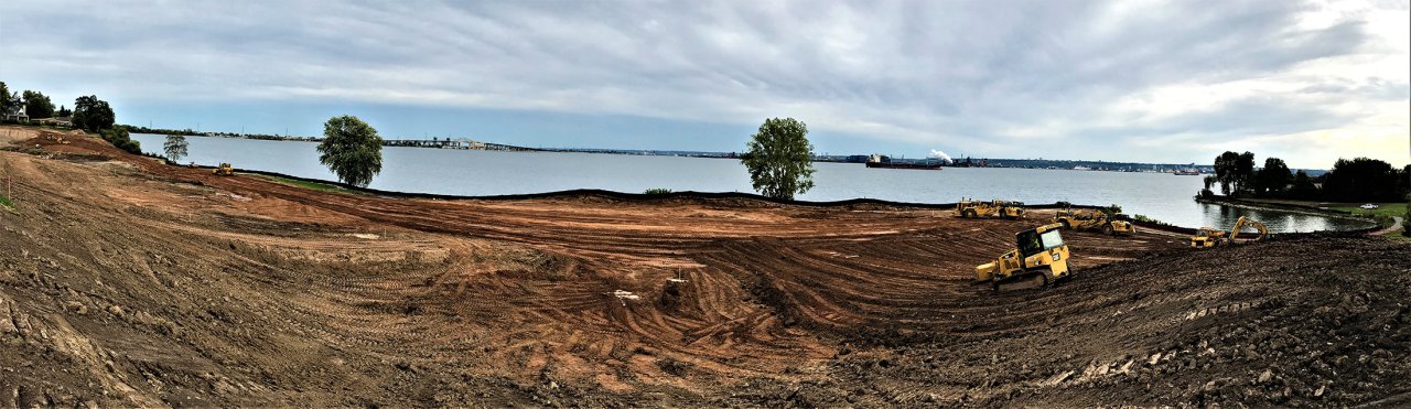 Burlington golf course construction.